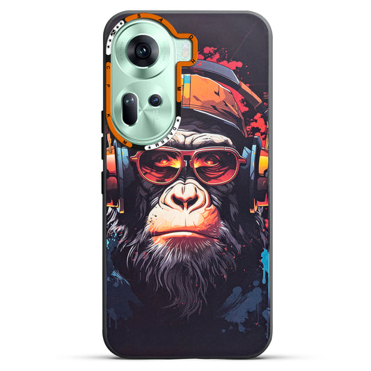 Dark Aesthetic Wild Animal Printed Back Cases For Oppo Reno 11 5G