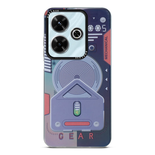 Colorful Reflective Circuit Prints Hard Back Protector Case For Poco M6 Plus 5G