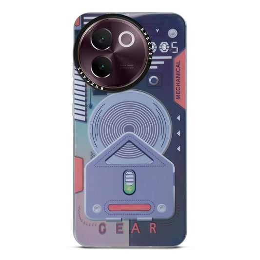 Colorful Reflective Circuit Prints Hard Back Protector Case For Vivo V30e 5G