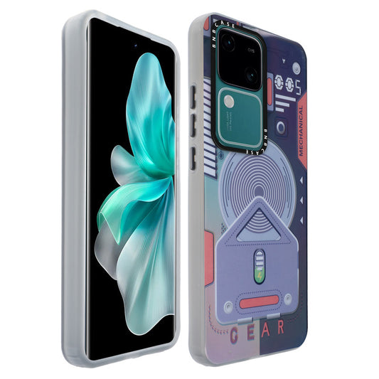 Colorful Reflective Circuit Prints Hard Back Protector Case For Vivo V30 5G