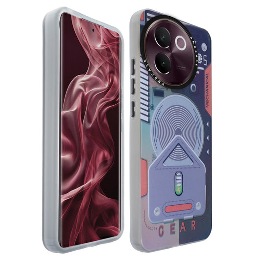 Colorful Reflective Circuit Prints Hard Back Protector Case For Vivo V30e 5G