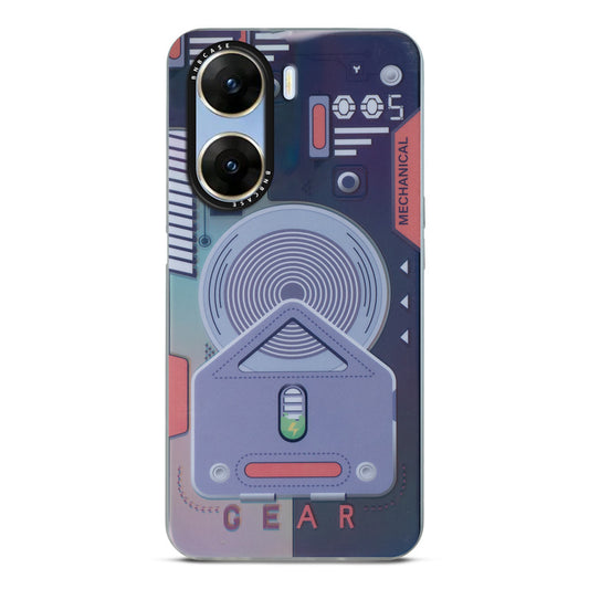 Colorful Reflective Circuit Prints Hard Back Protector Case For Vivo V29e 5G