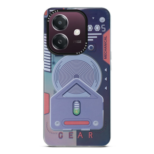 Colorful Reflective Circuit Prints Hard Back Protector Case For Oppo A3x 4G