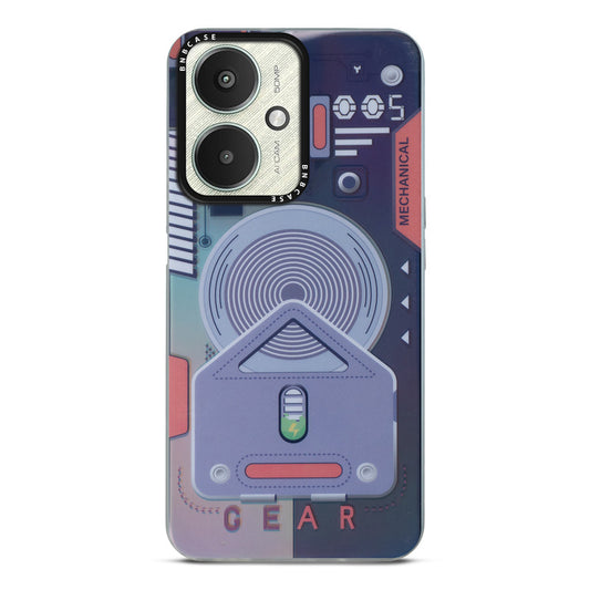 Colorful Reflective Circuit Prints Hard Back Protector Case For Redmi 13C 5G