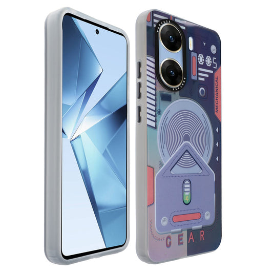 Colorful Reflective Circuit Prints Hard Back Protector Case For Vivo V29e 5G