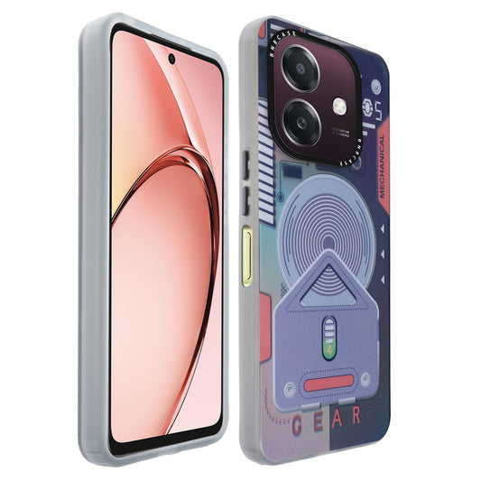 Colorful Reflective Circuit Prints Hard Back Protector Case For Oppo A3x 4G