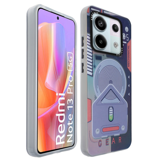 Colorful Reflective Circuit Prints Hard Back Protector Case For Redmi Note 13 Pro 5G