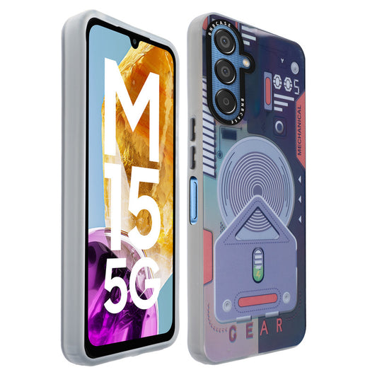 Colorful Reflective Circuit Prints Hard Back Protector Case For Samsung M15 5G