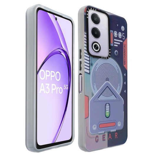Colorful Reflective Circuit Prints Hard Back Protector Case For Oppo A3 Pro 5G