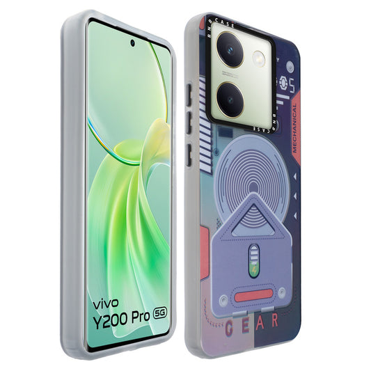 Colorful Reflective Circuit Prints Hard Back Protector Case For Vivo Y200 Pro 5G
