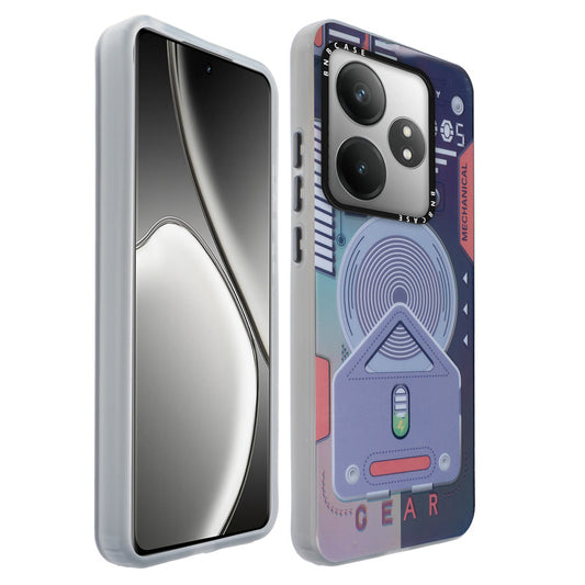 Colorful Reflective Circuit Prints Hard Back Protector Case For Realme GT 6T 5G
