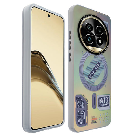 Colorful Reflective Circuit Prints Hard Back Protector Case For Realme 13 Pro Plus 5G