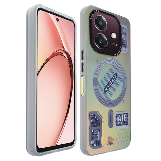 Colorful Reflective Circuit Prints Hard Back Protector Case For Oppo A3x 4G