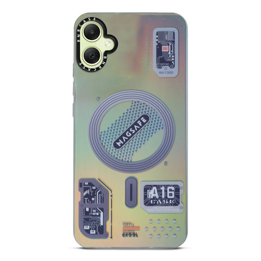 Colorful Reflective Circuit Prints Hard Back Protector Case For Samsung A05
