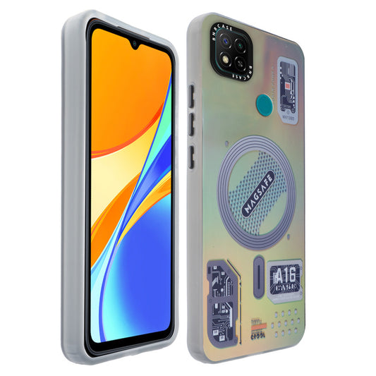 Colorful Reflective Circuit Prints Hard Back Protector Case For Redmi 9C