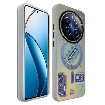 Colorful Reflective Circuit Prints Hard Back Protector Case For Realme 12 Pro 5G