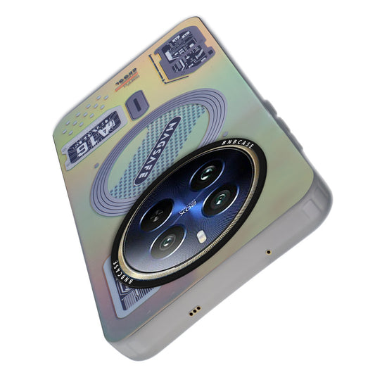 Colorful Reflective Circuit Prints Hard Back Protector Case For Realme 12 Pro 5G