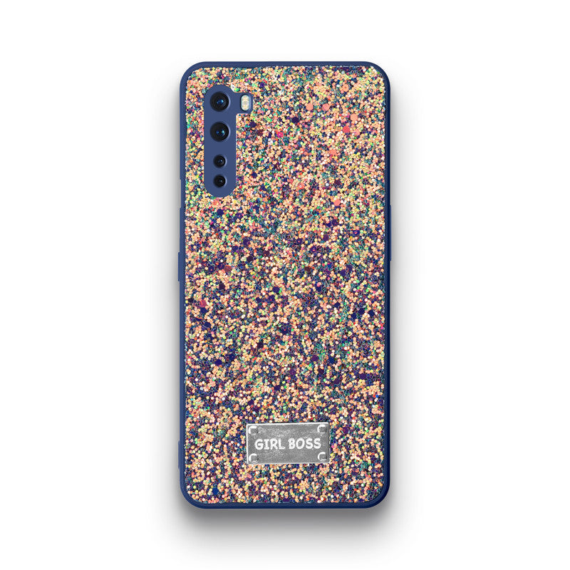 Sparkling Glitter Sequin Case with Camera Shield Back Cover For Oneplus Nord