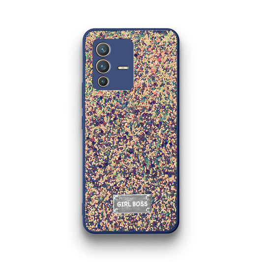 Sparkling Glitter Sequin Case with Camera Shield Back Cover For Vivo V23 5G