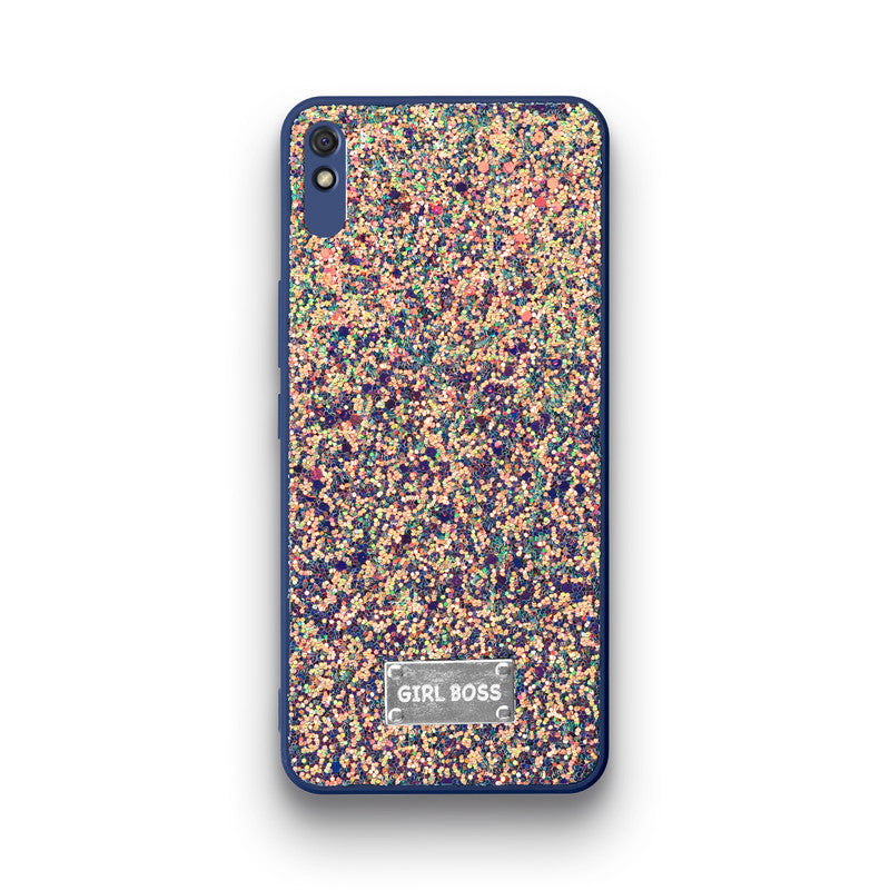 Sparkling Glitter Sequin Case with Camera Shield Back Cover For Redmi 9A