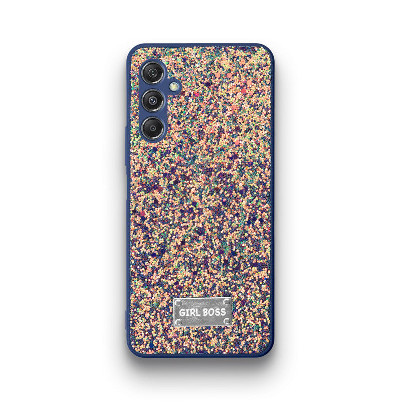 Sparkling Glitter Sequin Case with Camera Shield Back Cover For Samsung M34 5G