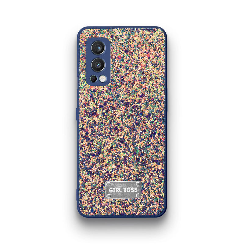 Sparkling Glitter Sequin Case with Camera Shield Back Cover For Oneplus Nord 2 5G