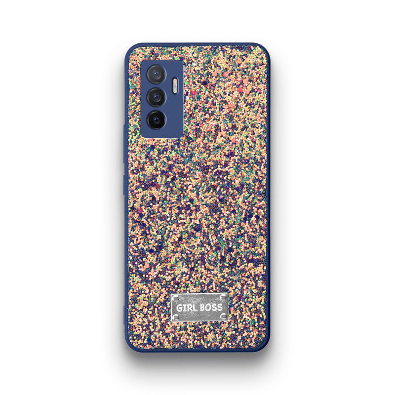 Sparkling Glitter Sequin Case with Camera Shield Back Cover For Vivo V23E 5G