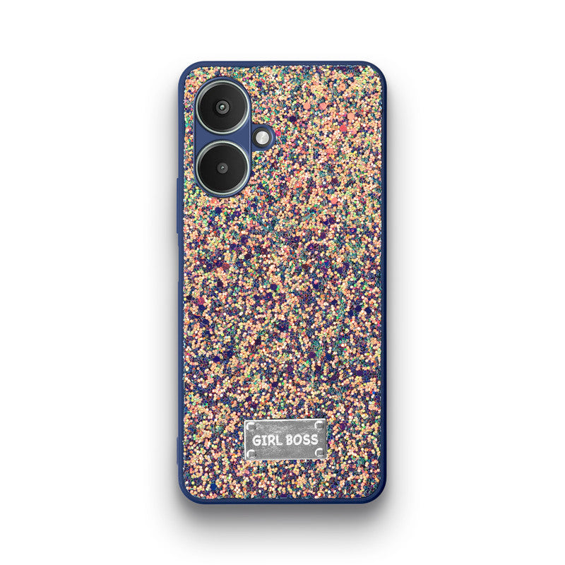Sparkling Glitter Sequin Case with Camera Shield Back Cover For Redmi 13C 5G
