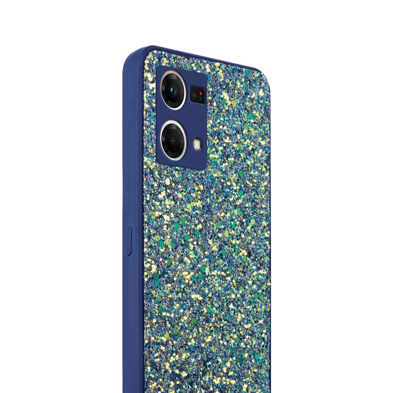 Sparkling Glitter Sequin Case with Camera Shield Back Cover For Oppo F21s Pro 4G