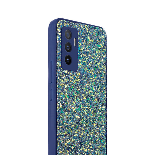 Sparkling Glitter Sequin Case with Camera Shield Back Cover For Vivo V23E 5G