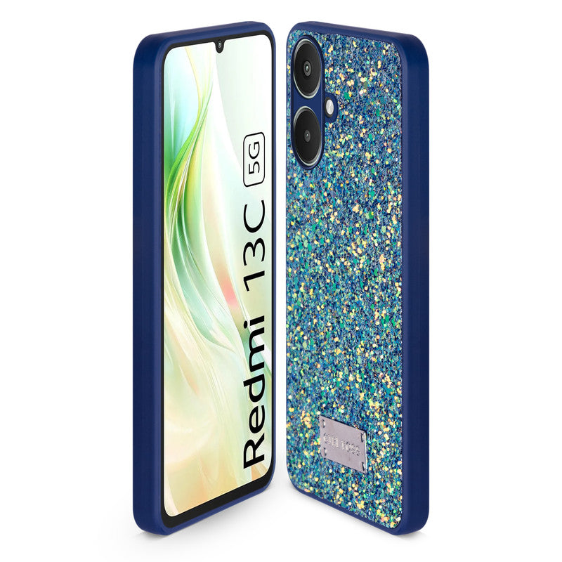 Sparkling Glitter Sequin Case with Camera Shield Back Cover For Redmi 13C 5G