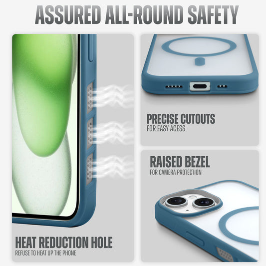 Functional and Stylish with Enhanced Heat Management Magsafe Compatible Back Case For Apple iPhone 15 Plus