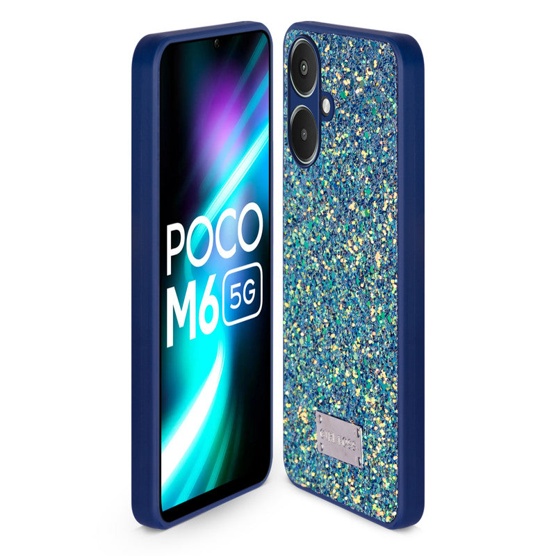 Sparkling Glitter Sequin Case with Camera Shield Back Cover For Poco M6 5G