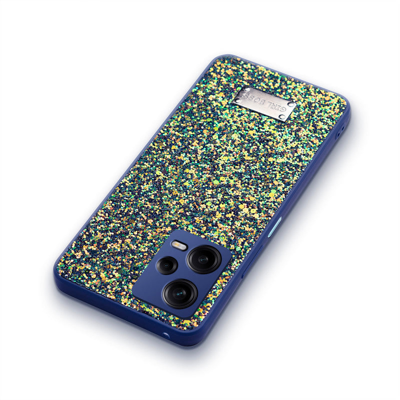 Sparkling Glitter Sequin Case with Camera Shield Back Cover For Redmi Note 12 5G