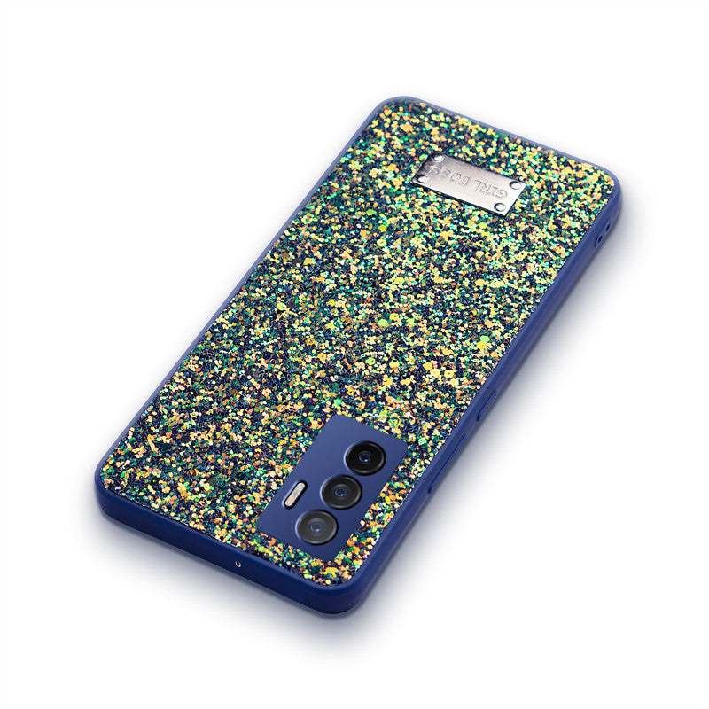 Sparkling Glitter Sequin Case with Camera Shield Back Cover For Vivo V23E 5G