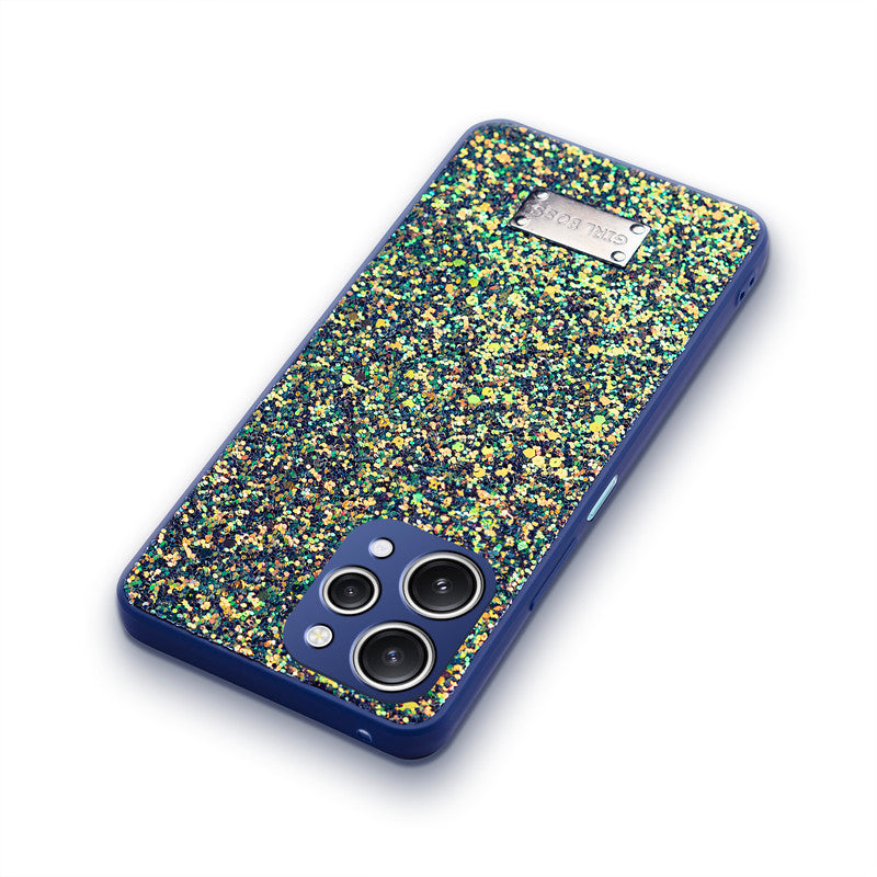 Sparkling Glitter Sequin Case with Camera Shield Back Cover For Redmi 12 4G