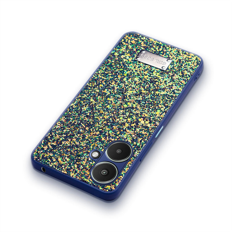 Sparkling Glitter Sequin Case with Camera Shield Back Cover For Redmi 13C 5G