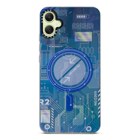 Colorful Reflective Circuit Prints Hard Back Protector Case For Samsung A05