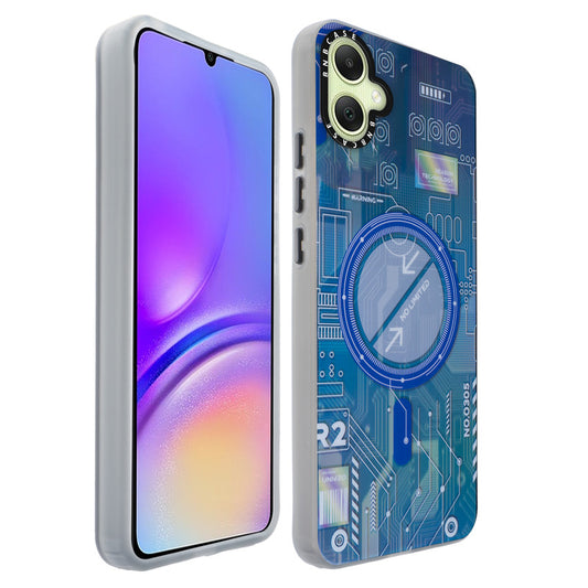Colorful Reflective Circuit Prints Hard Back Protector Case For Samsung A05