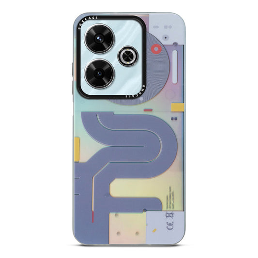 Colorful Reflective Circuit Prints Hard Back Protector Case For Poco M6 Plus 5G