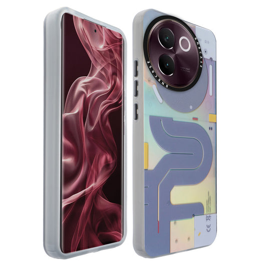 Colorful Reflective Circuit Prints Hard Back Protector Case For Vivo V30e 5G