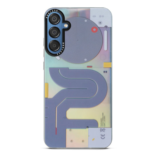 Colorful Reflective Circuit Prints Hard Back Protector Case For Samsung S24 FE 5G