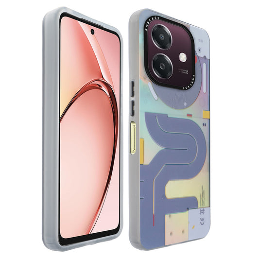 Colorful Reflective Circuit Prints Hard Back Protector Case For Oppo A3x 4G