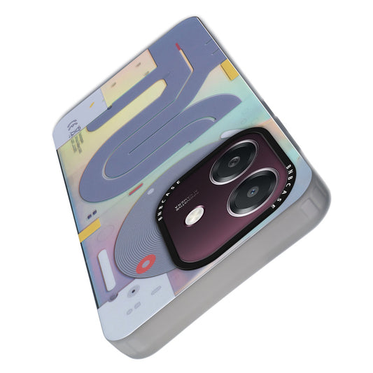 Colorful Reflective Circuit Prints Hard Back Protector Case For Oppo A3x 4G