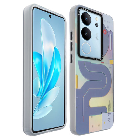 Colorful Reflective Circuit Prints Hard Back Protector Case For Vivo V29 5G