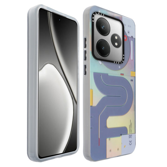 Colorful Reflective Circuit Prints Hard Back Protector Case For Realme GT 6T 5G