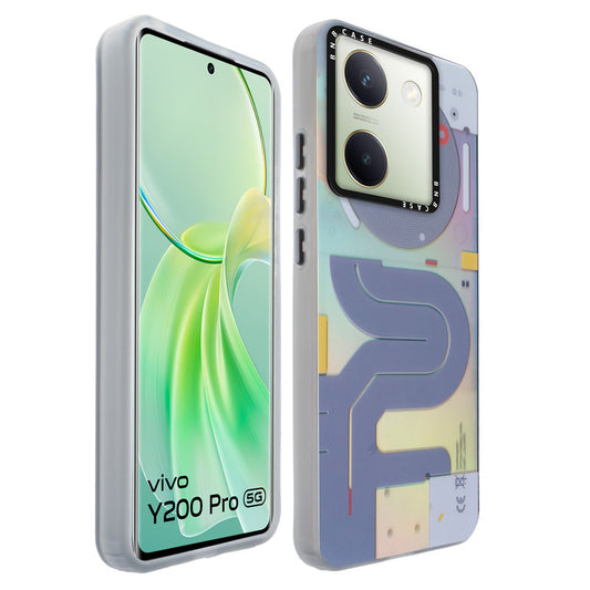 Colorful Reflective Circuit Prints Hard Back Protector Case For Vivo Y200 Pro 5G