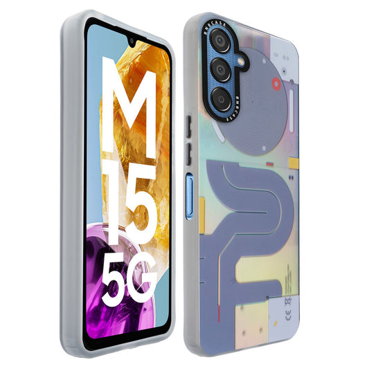 Colorful Reflective Circuit Prints Hard Back Protector Case For Samsung M15 5G