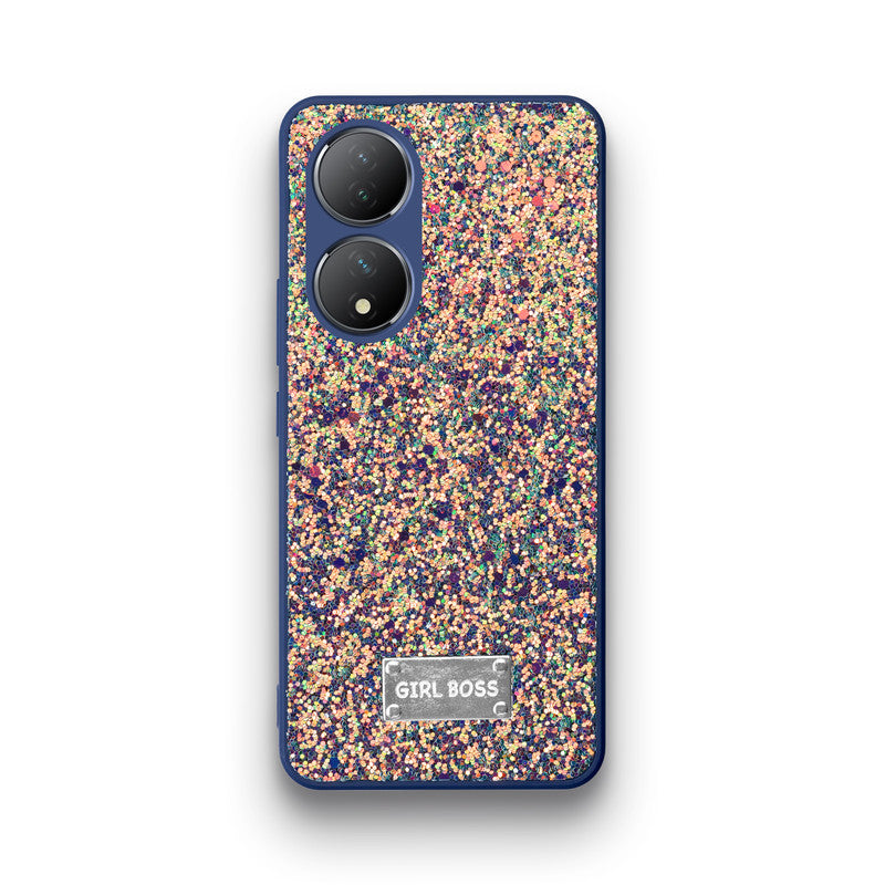 Sparkling Glitter Sequin Case with Camera Shield Back Cover For Vivo T2 5G