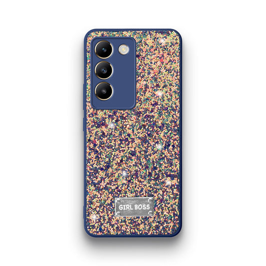 Sparkling Glitter Sequin Case with Camera Shield Back Cover For Vivo T3 5G